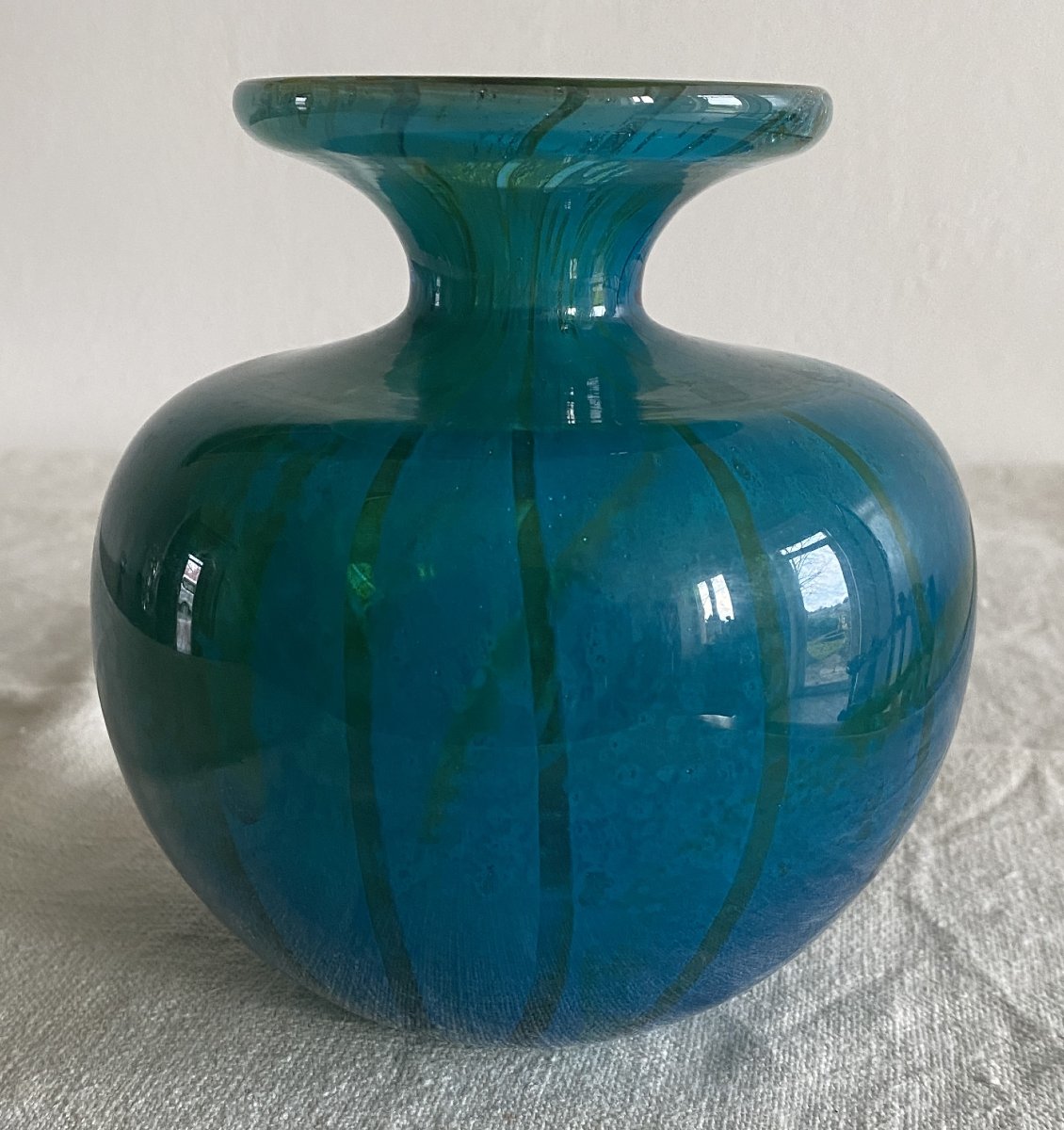 Molina Murano Crystal Vase 20th Century-photo-4