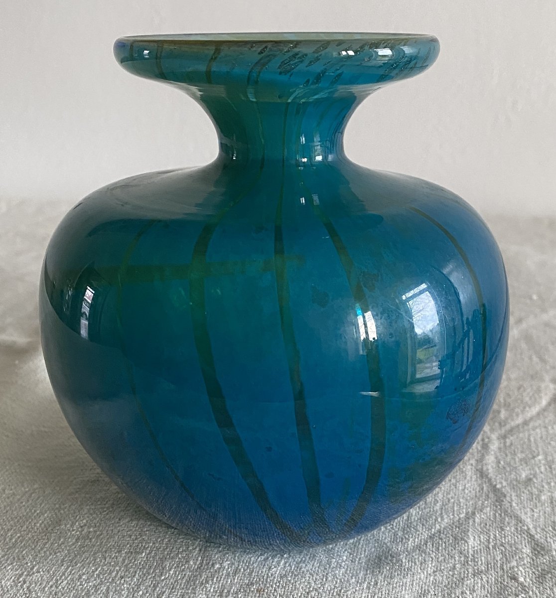 Molina Murano Crystal Vase 20th Century-photo-1