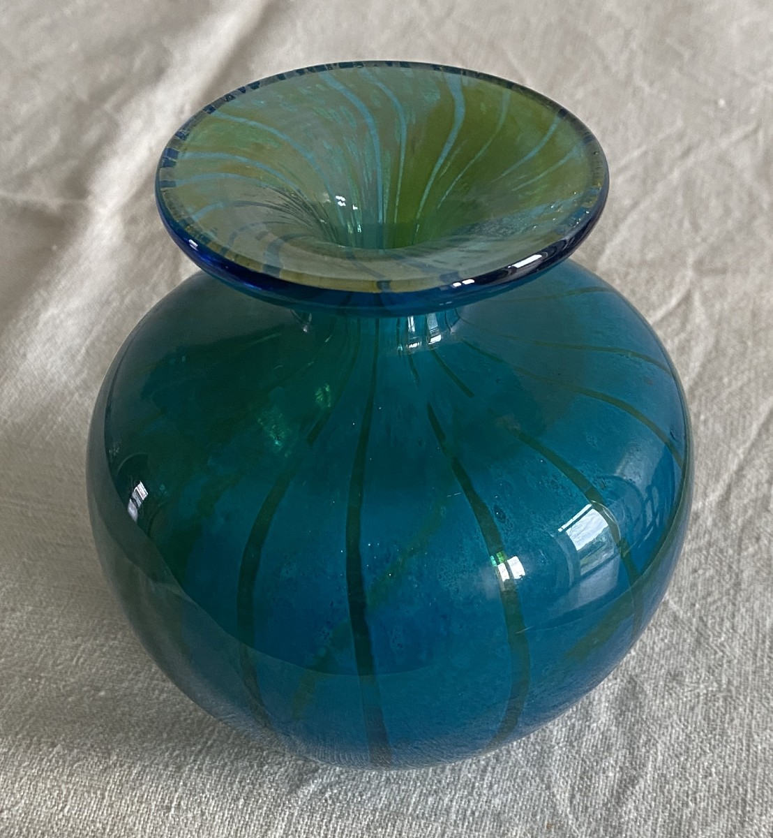 Molina Murano Crystal Vase 20th Century