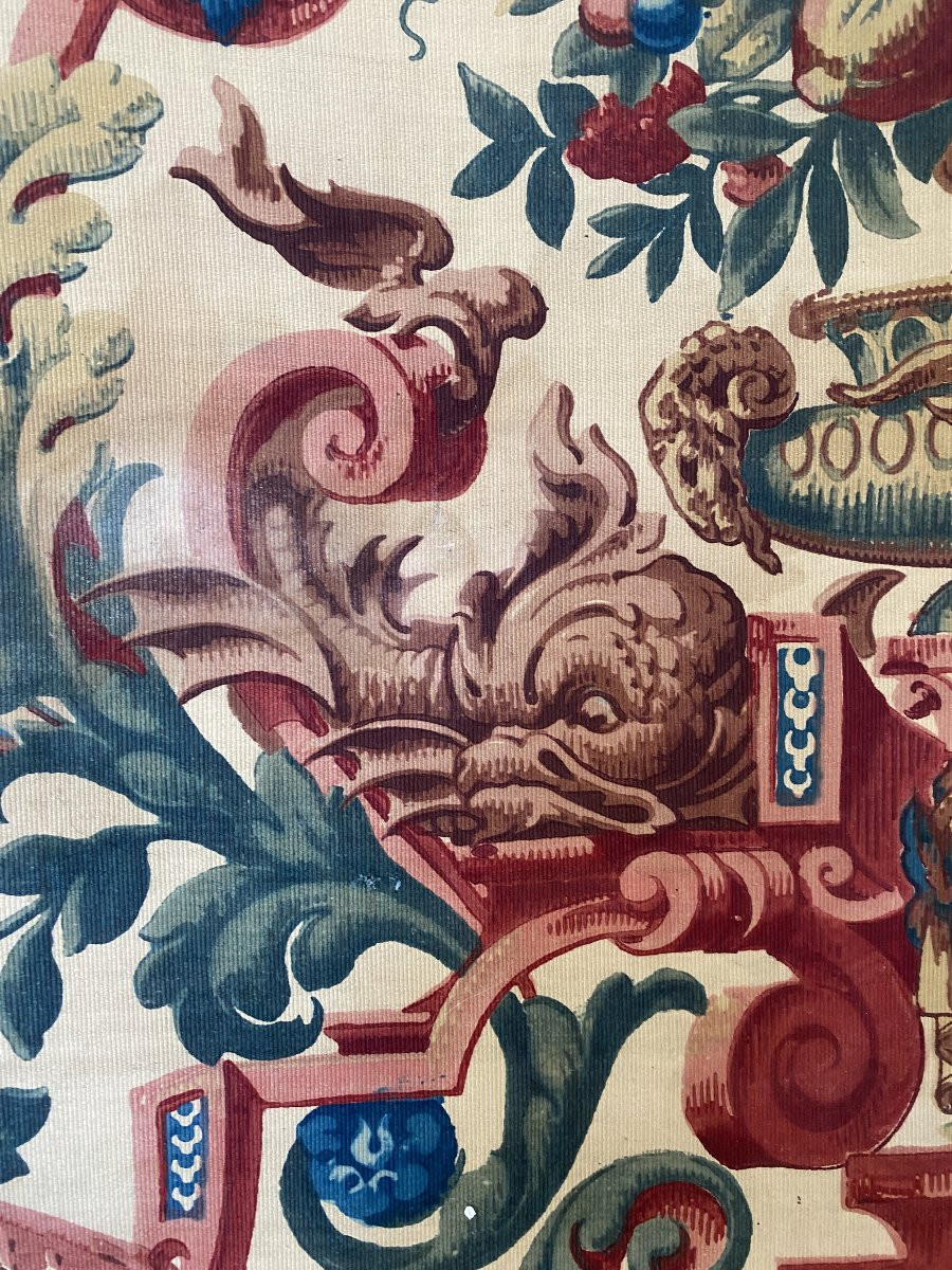Coupon De Tissu d'époque Napoléon III -photo-1