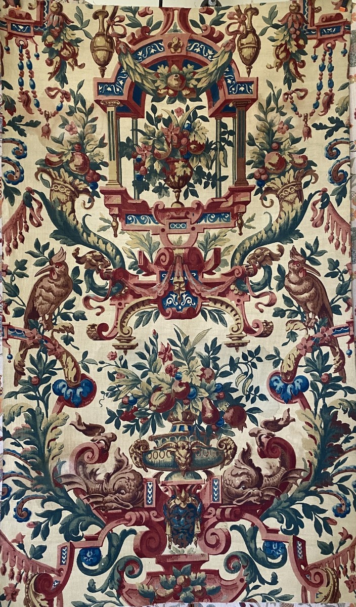 Coupon De Tissu d'époque Napoléon III 