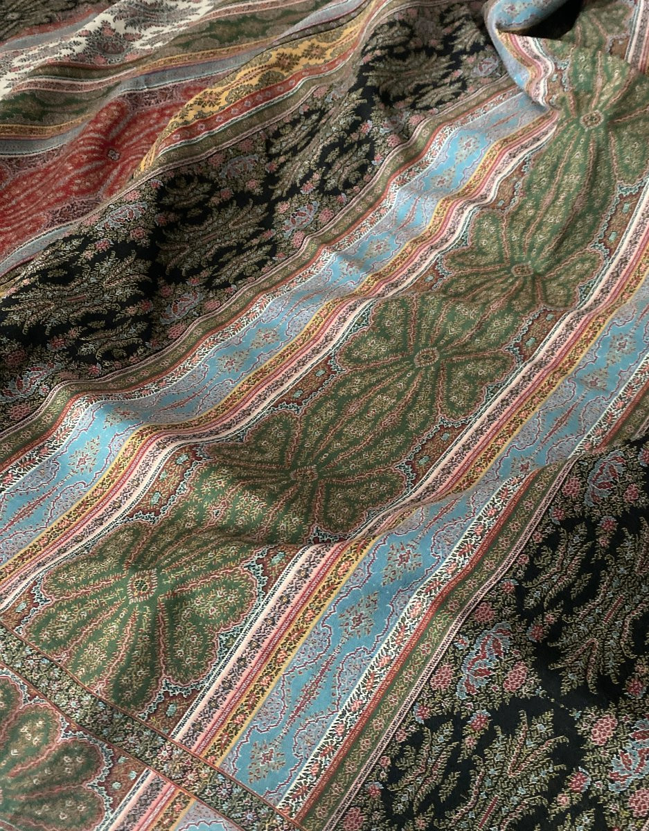 19th Century French Cashmere Shawl, Maison Biétry, Supplier To Their Imperial Majesties-photo-7