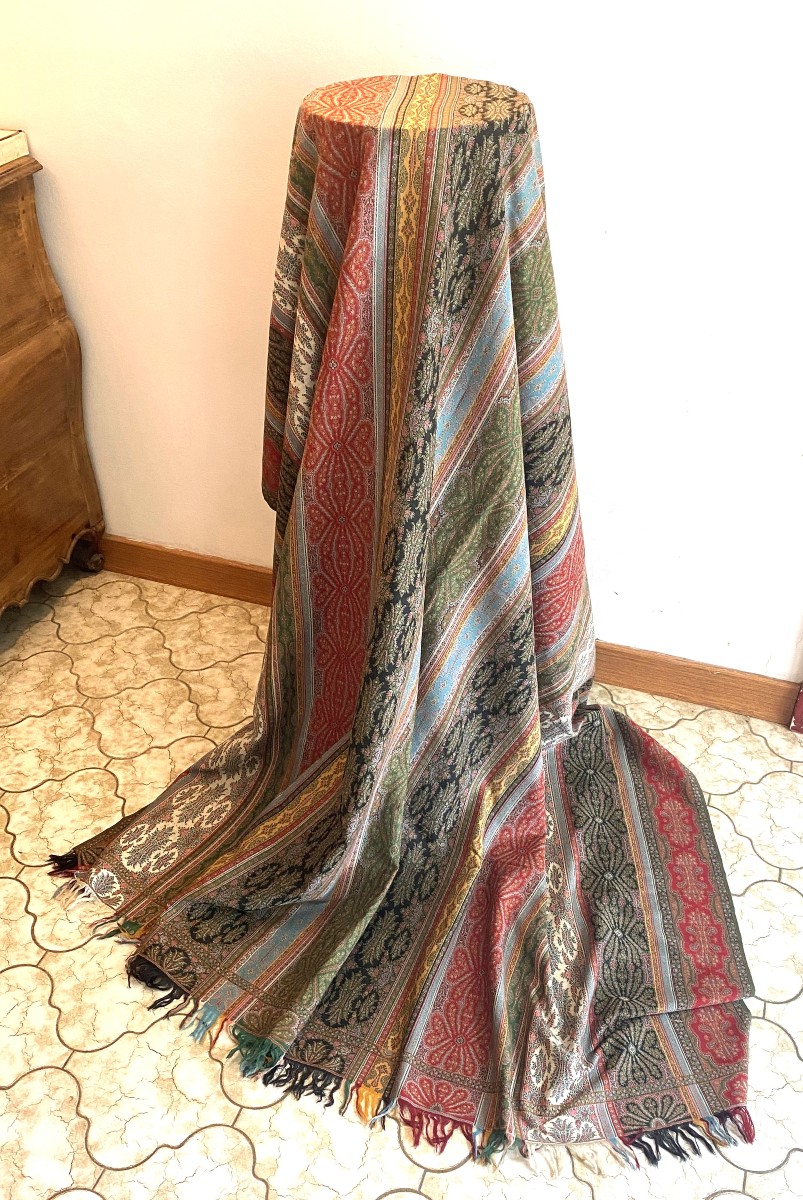 19th Century French Cashmere Shawl, Maison Biétry, Supplier To Their Imperial Majesties