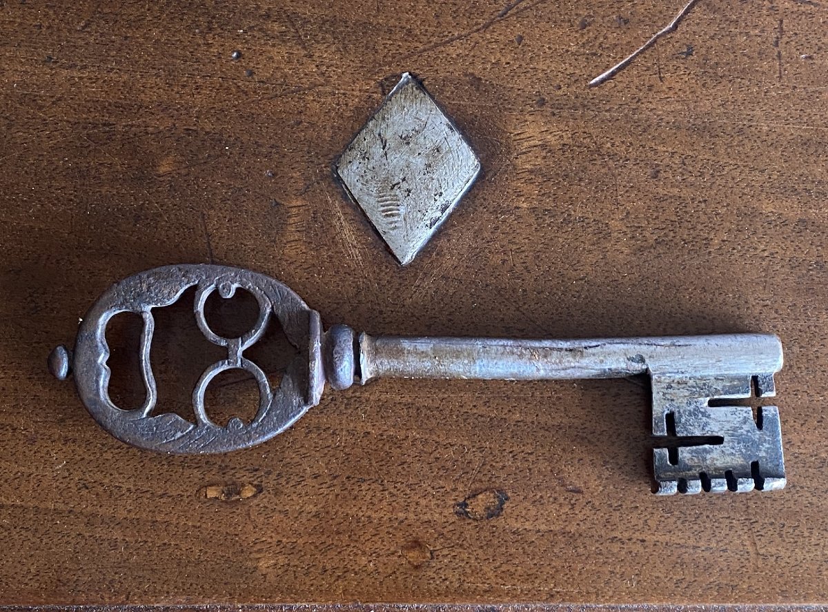  Carved Walnut Chest With Plant Motif And 18th Century Rosettes-photo-4