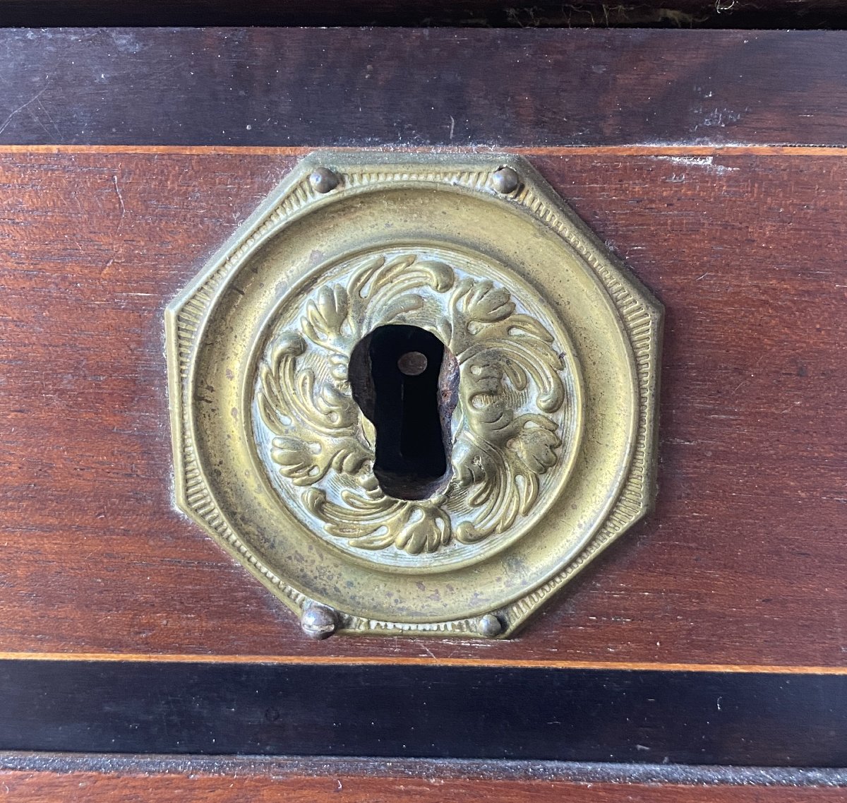 Louis XVI Cylinder Chest Of Drawers In Mahogany, 18th Century-photo-6