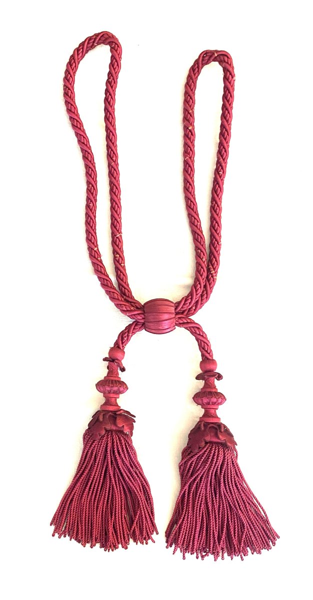 Paire d’embrasses XIXᵉ siècle Époque Napoléon III Couleur framboise-photo-2