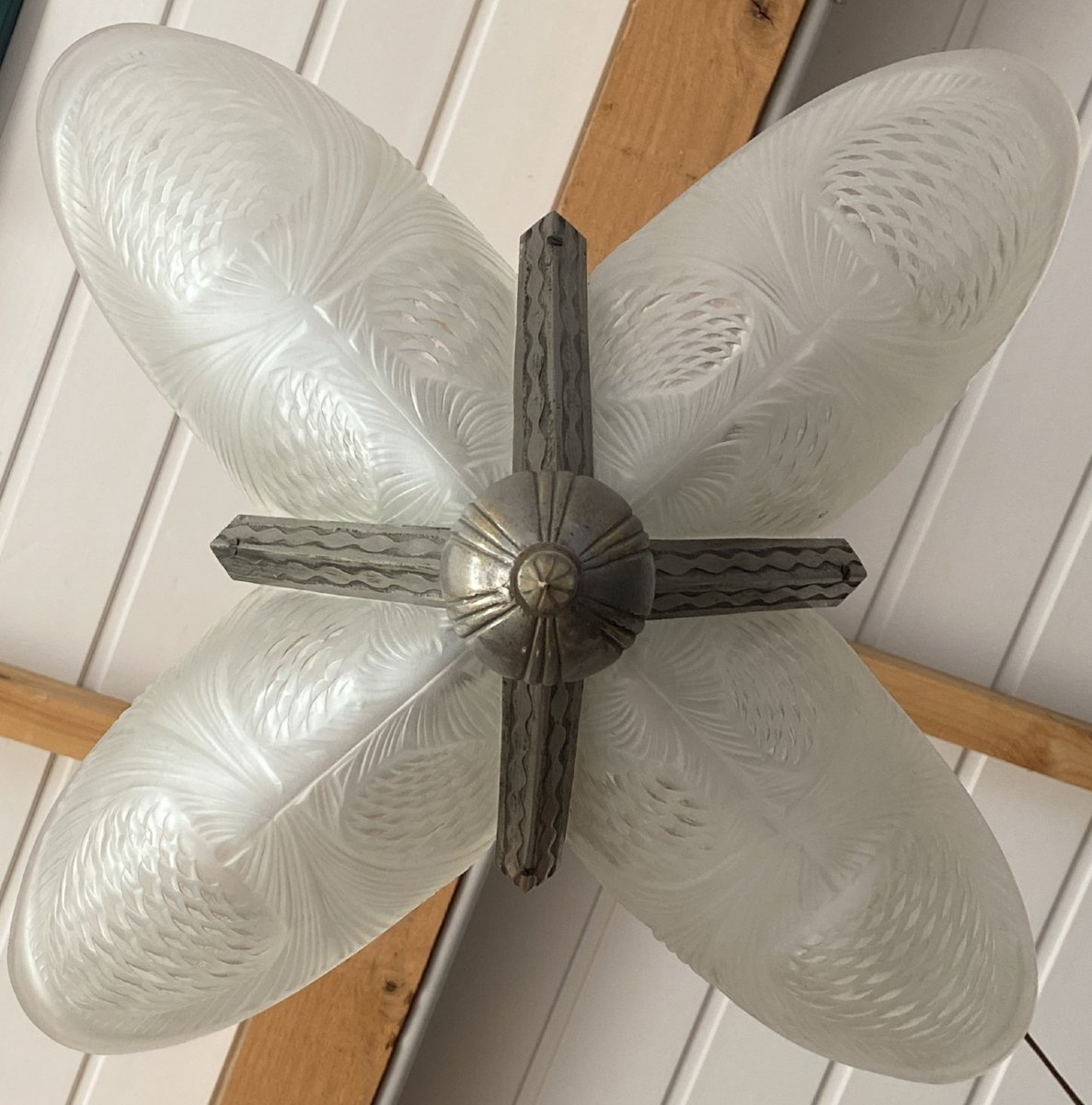 Art Deco Chandelier With Pine Cones, 20th Century-photo-4