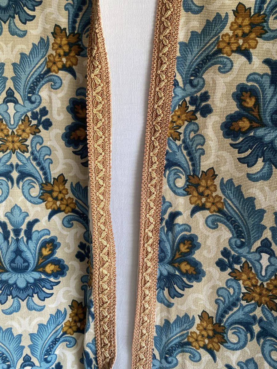 Paire de rideaux en coton – motif baroque XX ème-photo-3