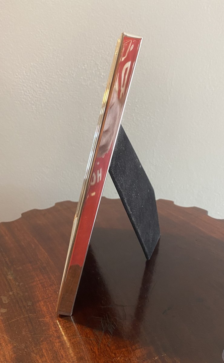 Cadre photo en argent massif rectangulaire  XX ème-photo-2