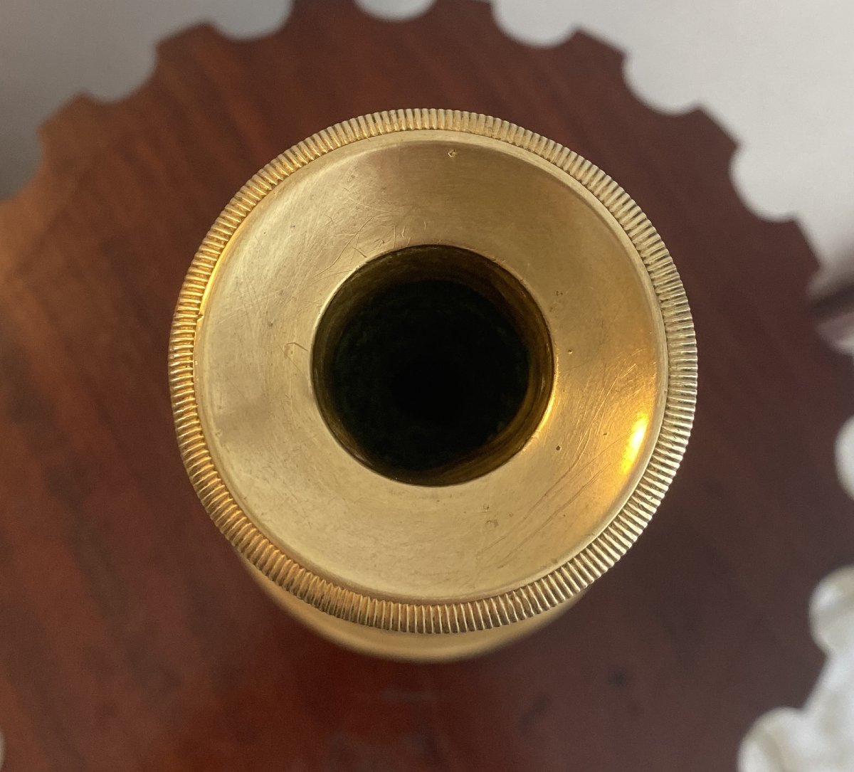 Paire De Bougeoirs En Bronze Charles X  Doré et Ciselés XIX ème-photo-2