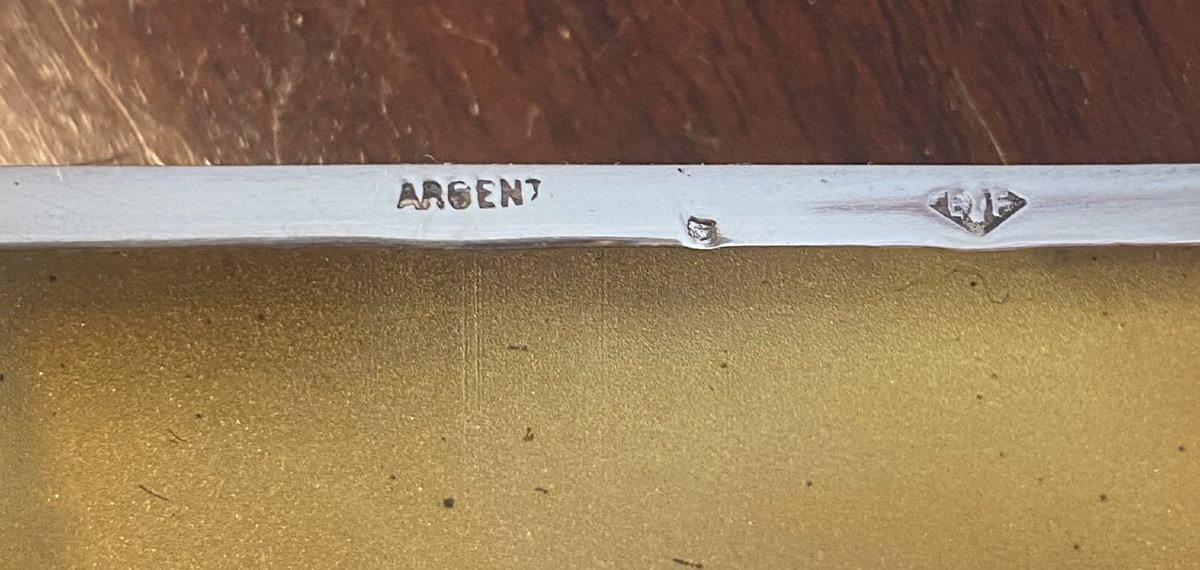 Art Deco Solid Silver Cigarette Case, 20th Century-photo-1