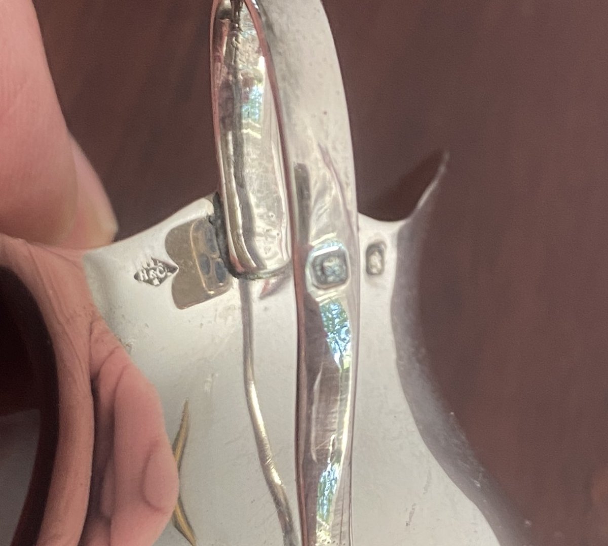 19th Century Solid Silver Milk Jug-photo-3