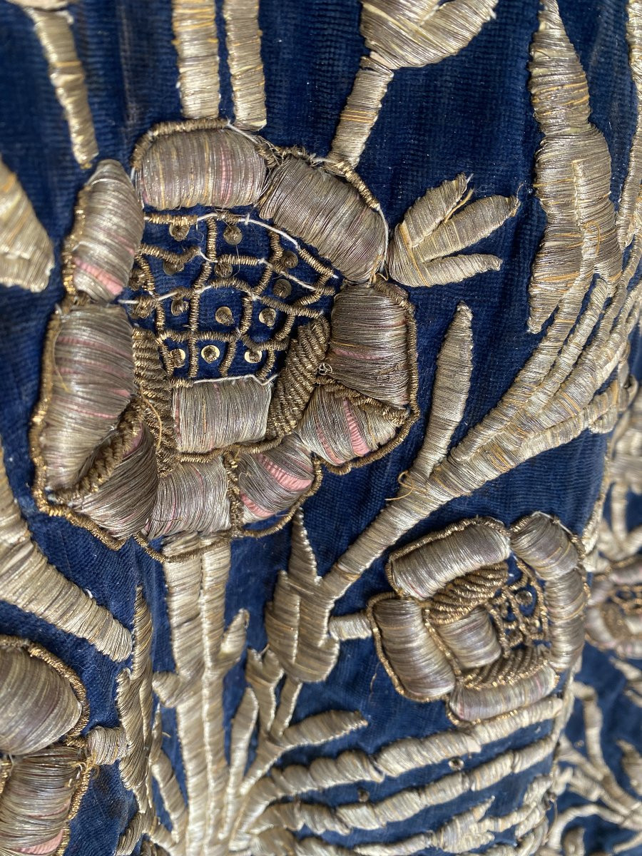 Ottoman-style Velvet Ceremonial Gown, Richly Embroidered With Gold Thread, 19th Century-photo-8