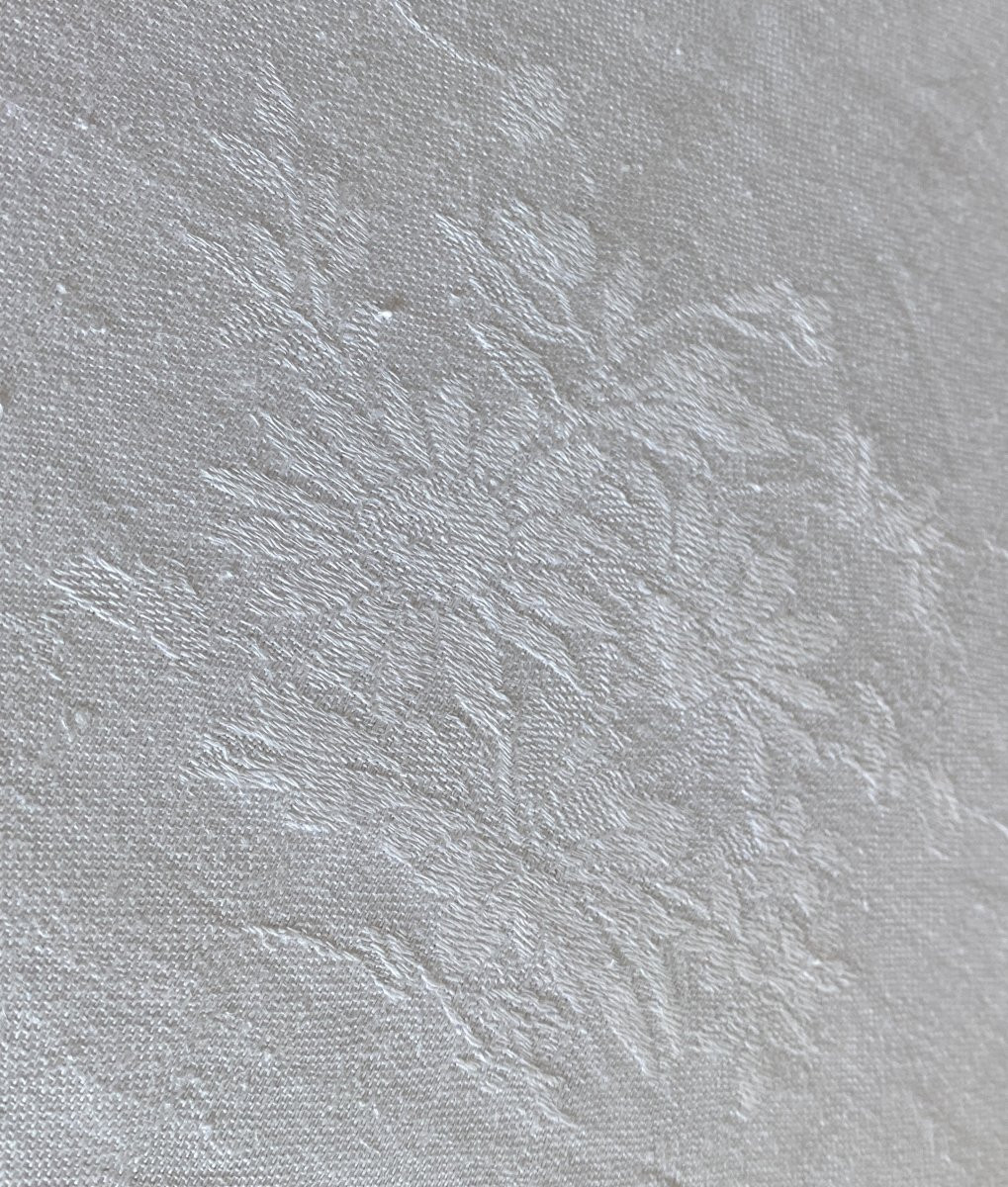 Nappe et ses 12 serviettes en lin damassé – Monogramme H L – XIXᵉ siècle-photo-4