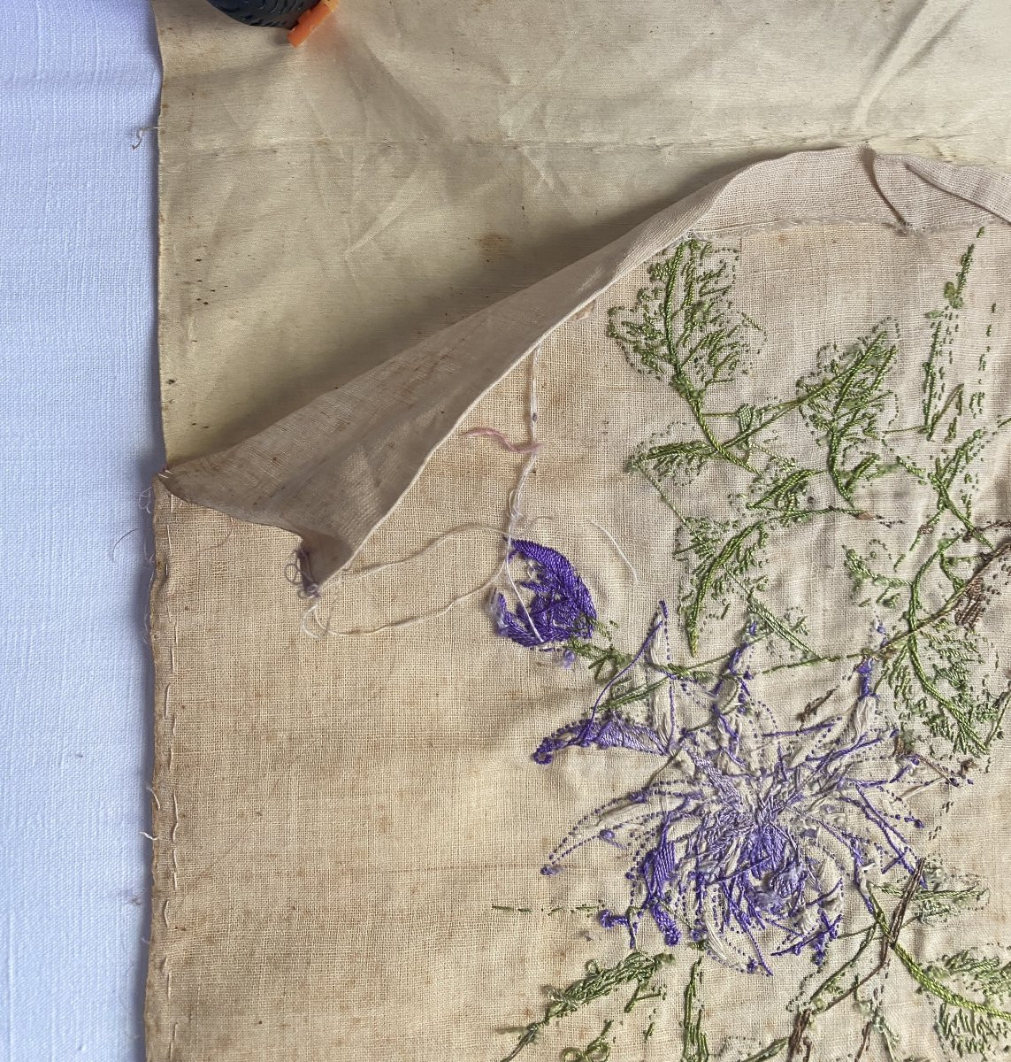 Embroidered Silk Panel – China, 19th Century-photo-5