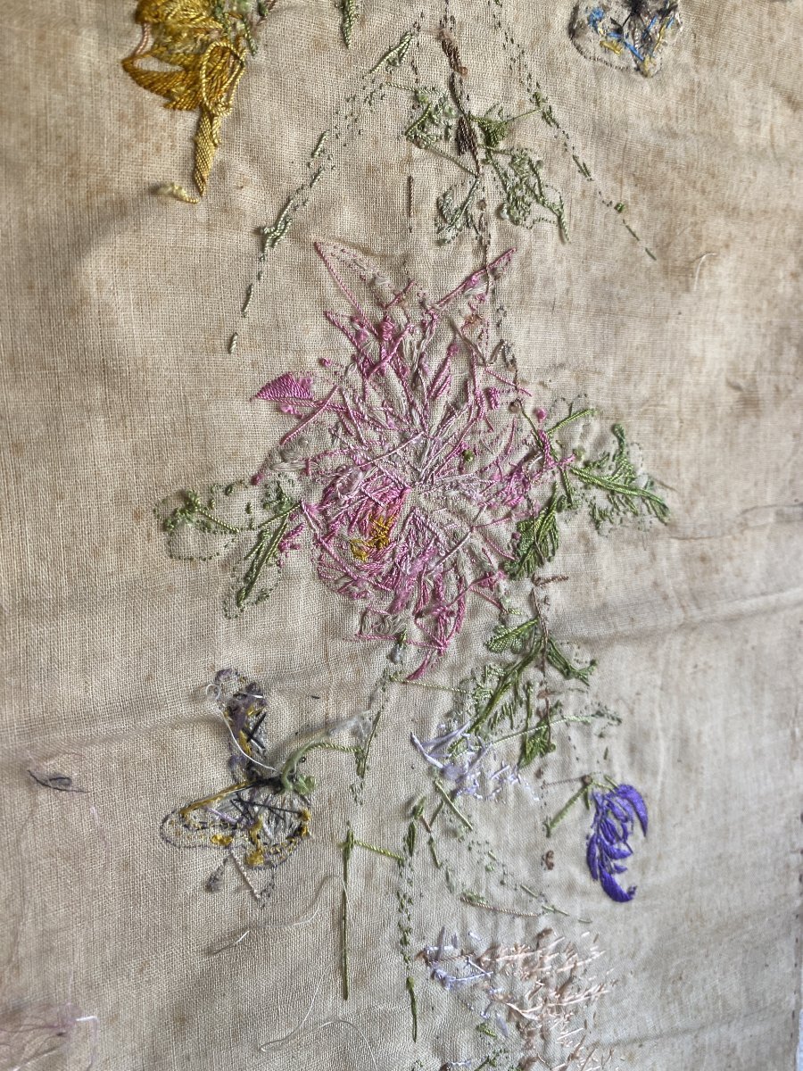 Embroidered Silk Panel – China, 19th Century-photo-6