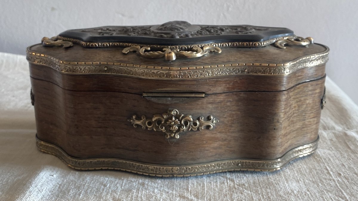 Napoleon III Style Wooden, Bronze And Bakelite Box Or Case, 19th Century -photo-2
