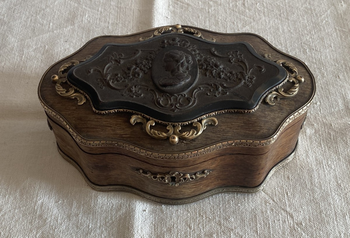 Napoleon III Style Wooden, Bronze And Bakelite Box Or Case, 19th Century 