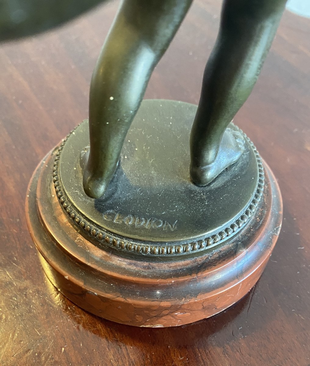 Clodion Bronze Sculpture Of A Child Or Putto With A Jug, 19th Century-photo-2