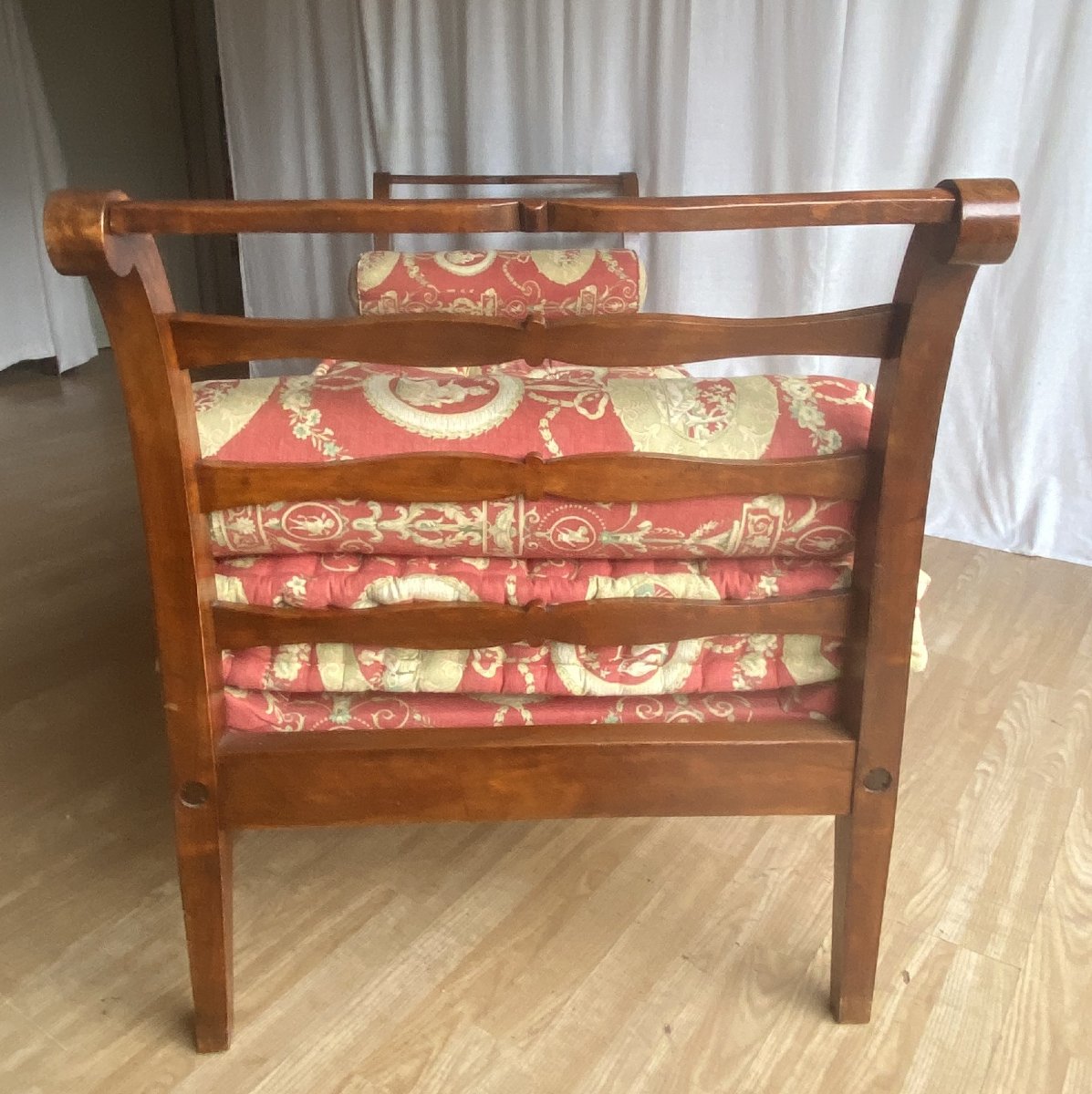 19th-century Restoration Period Beechwood Bench Or Daybed-photo-1