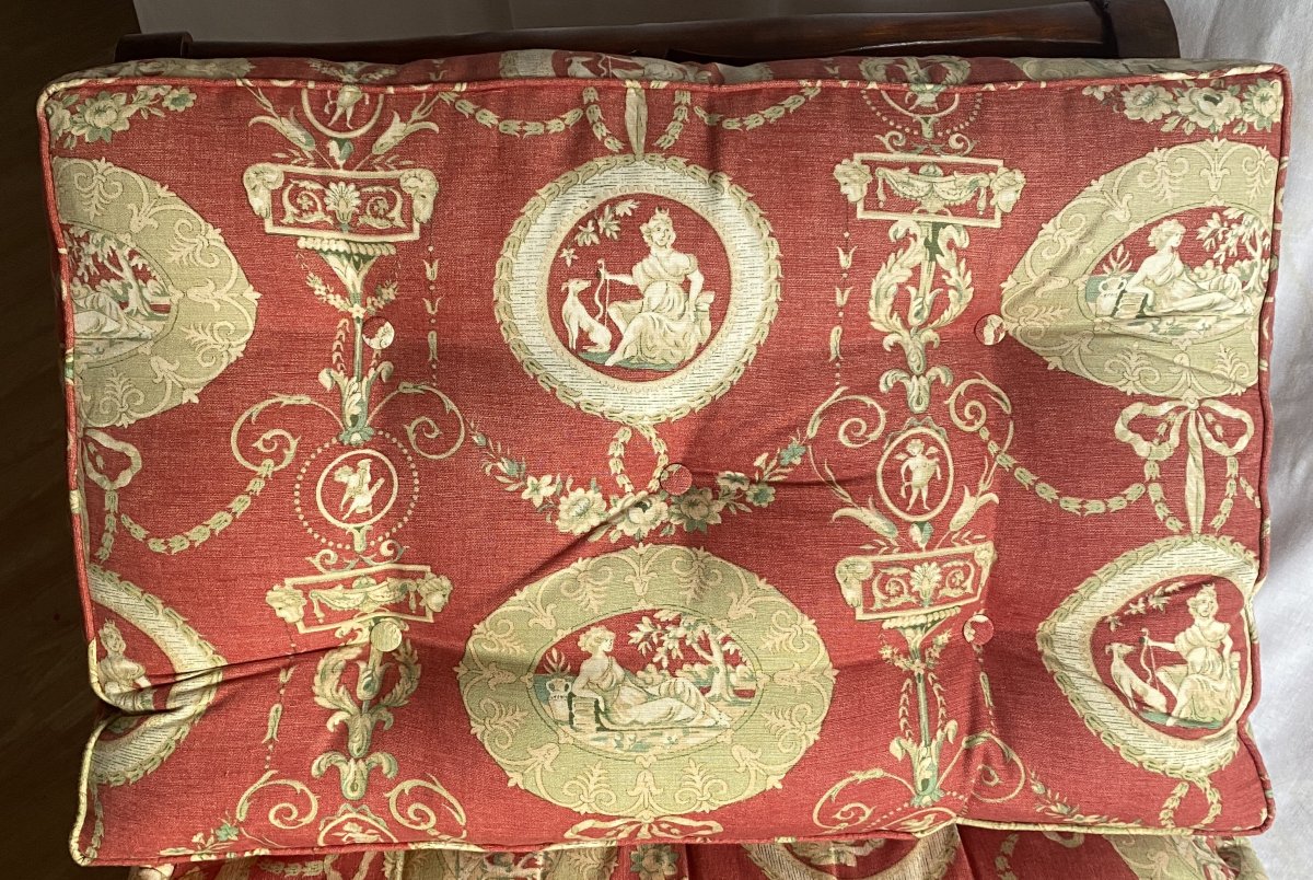 19th-century Restoration Period Beechwood Bench Or Daybed-photo-3