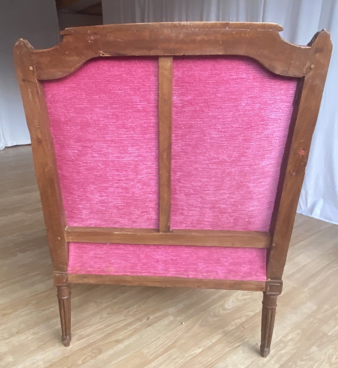 chaise longue ou méridienne Louis XVI en hêtre XVIII ème-photo-6