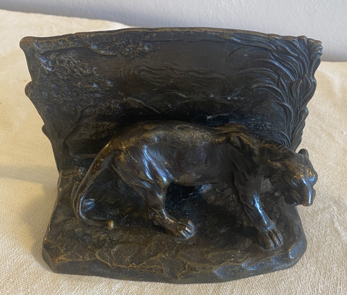 Hirschler heinrich Sculpture de Panthère en Bronze Autriche XX ème-photo-1