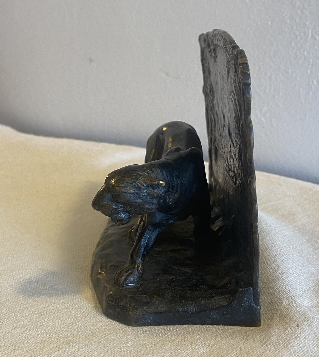 Hirschler heinrich Sculpture de Panthère en Bronze Autriche XX ème-photo-4