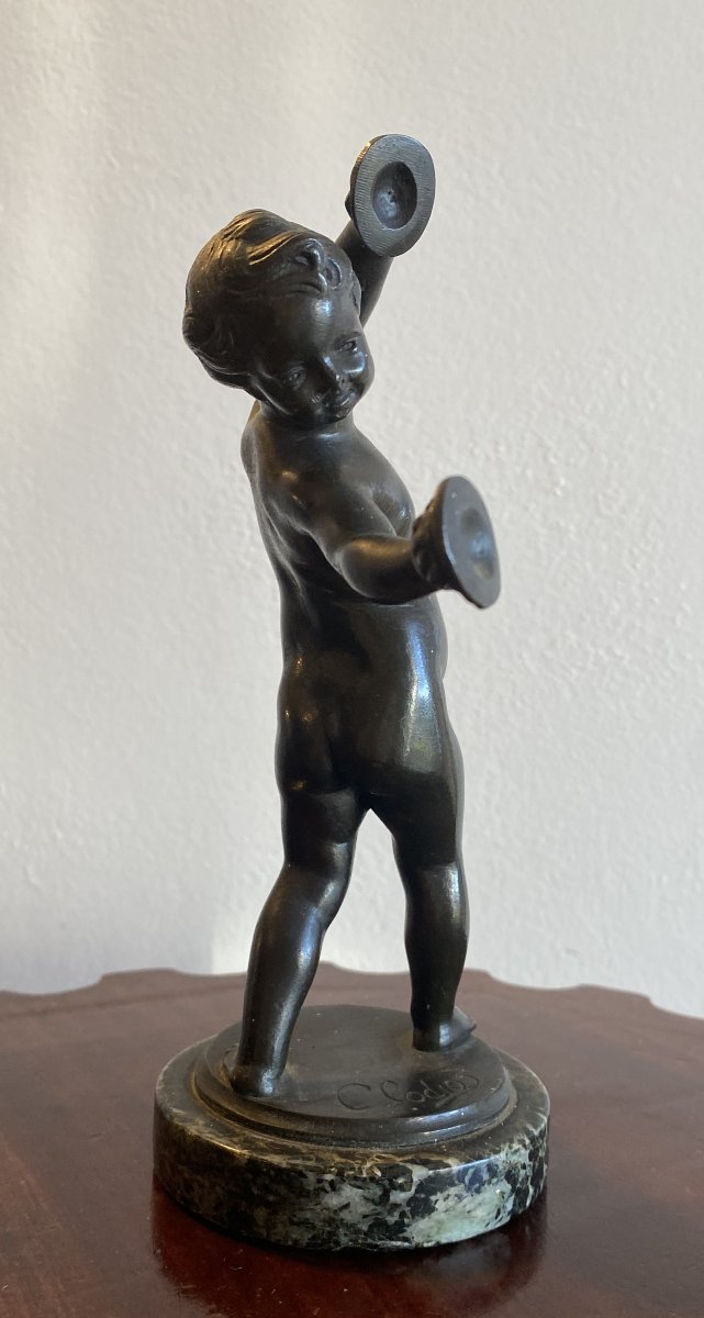 Clodion Bronze Sculpture Of A Dancing Child Or Putti, 19th Century-photo-3