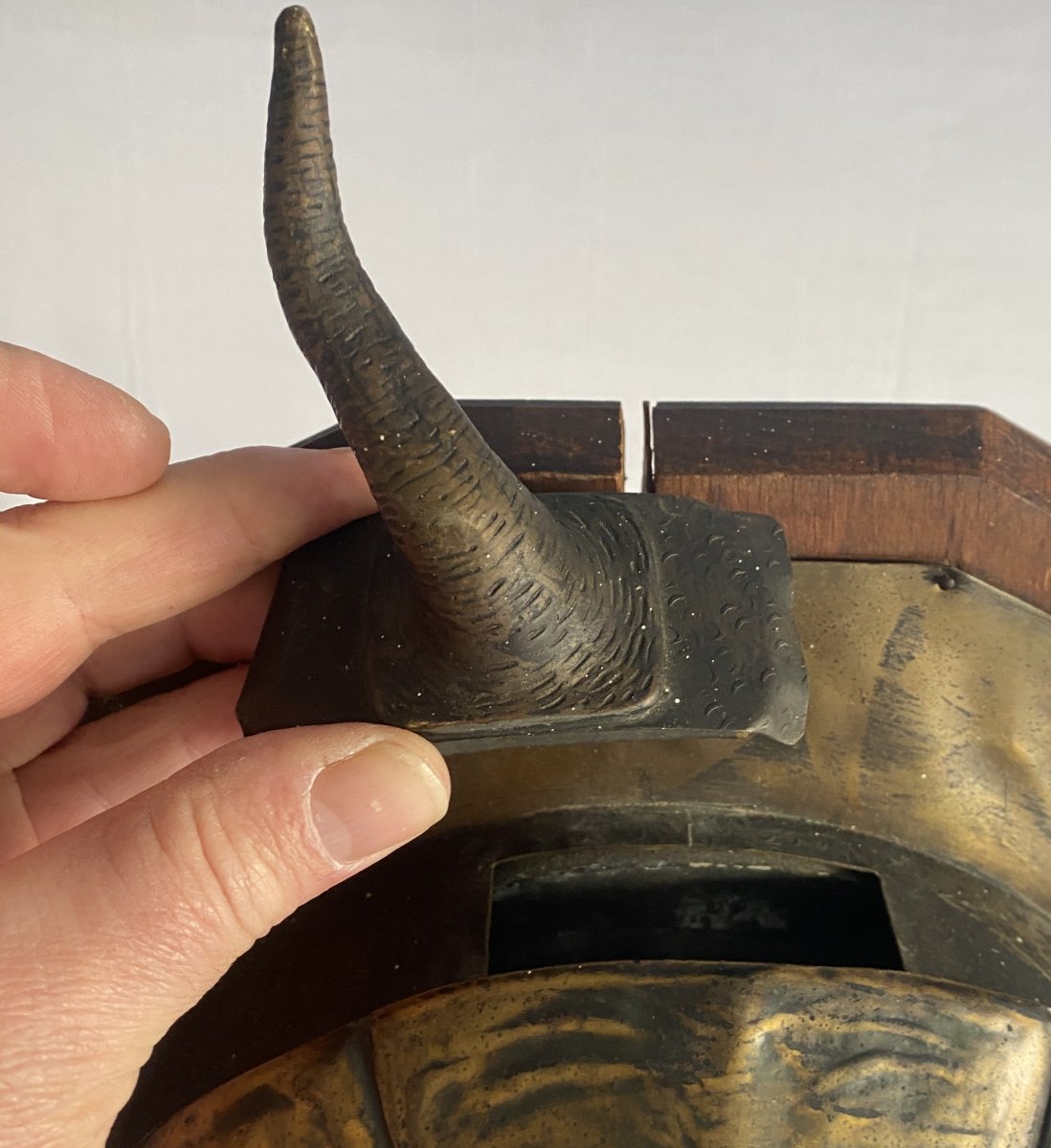 Art Nouveau Brass Wall Fountain With Turtle And Water Lily, 19th Century-photo-1