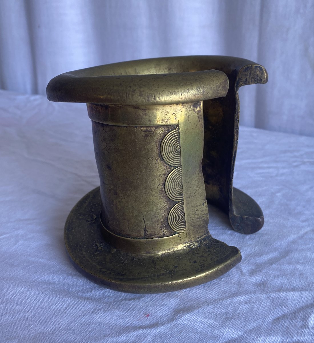 19th Century Senufo Bronze Restraint Bracelet-photo-2