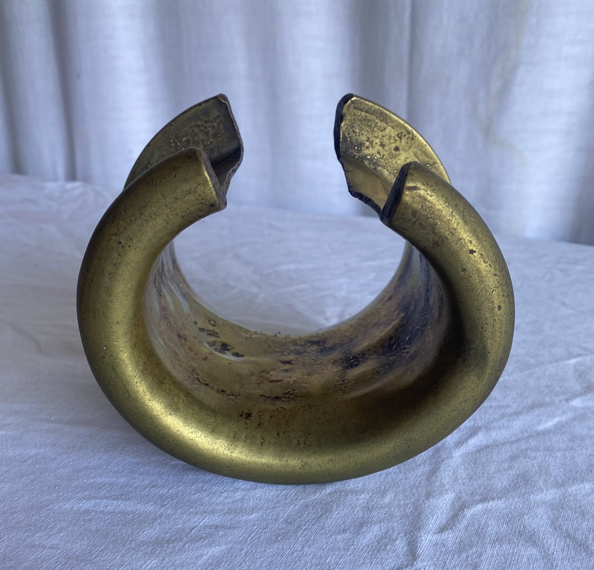 19th Century Senufo Bronze Restraint Bracelet-photo-4