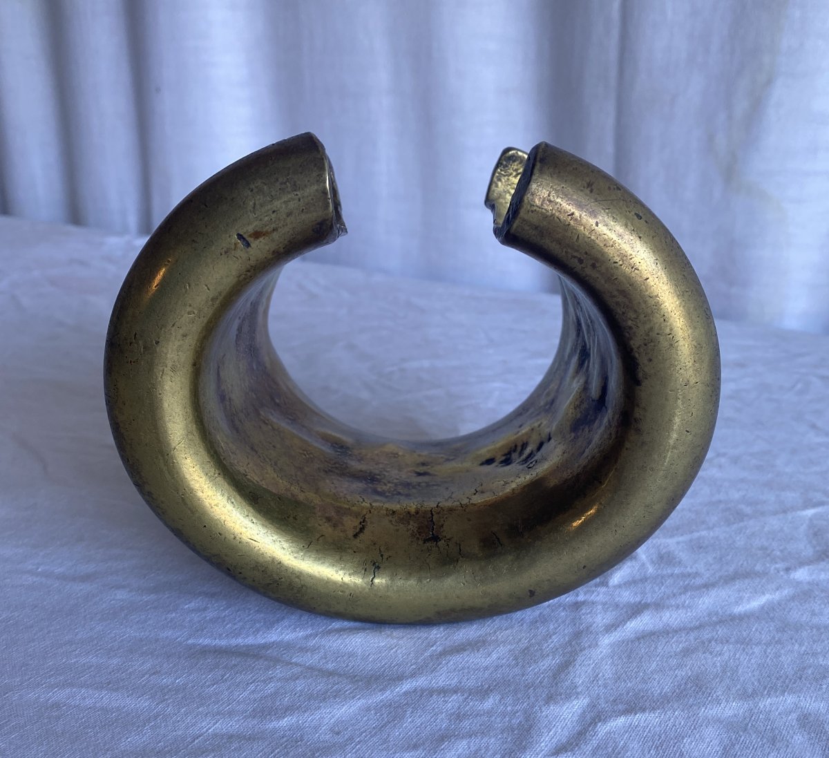 19th Century Senufo Bronze Restraint Bracelet-photo-1