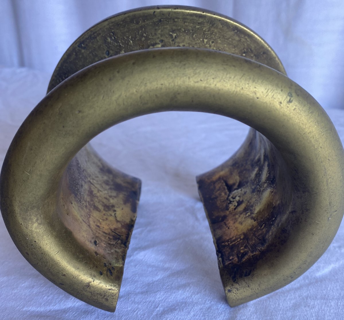 19th Century Senufo Bronze Restraint Bracelet-photo-3