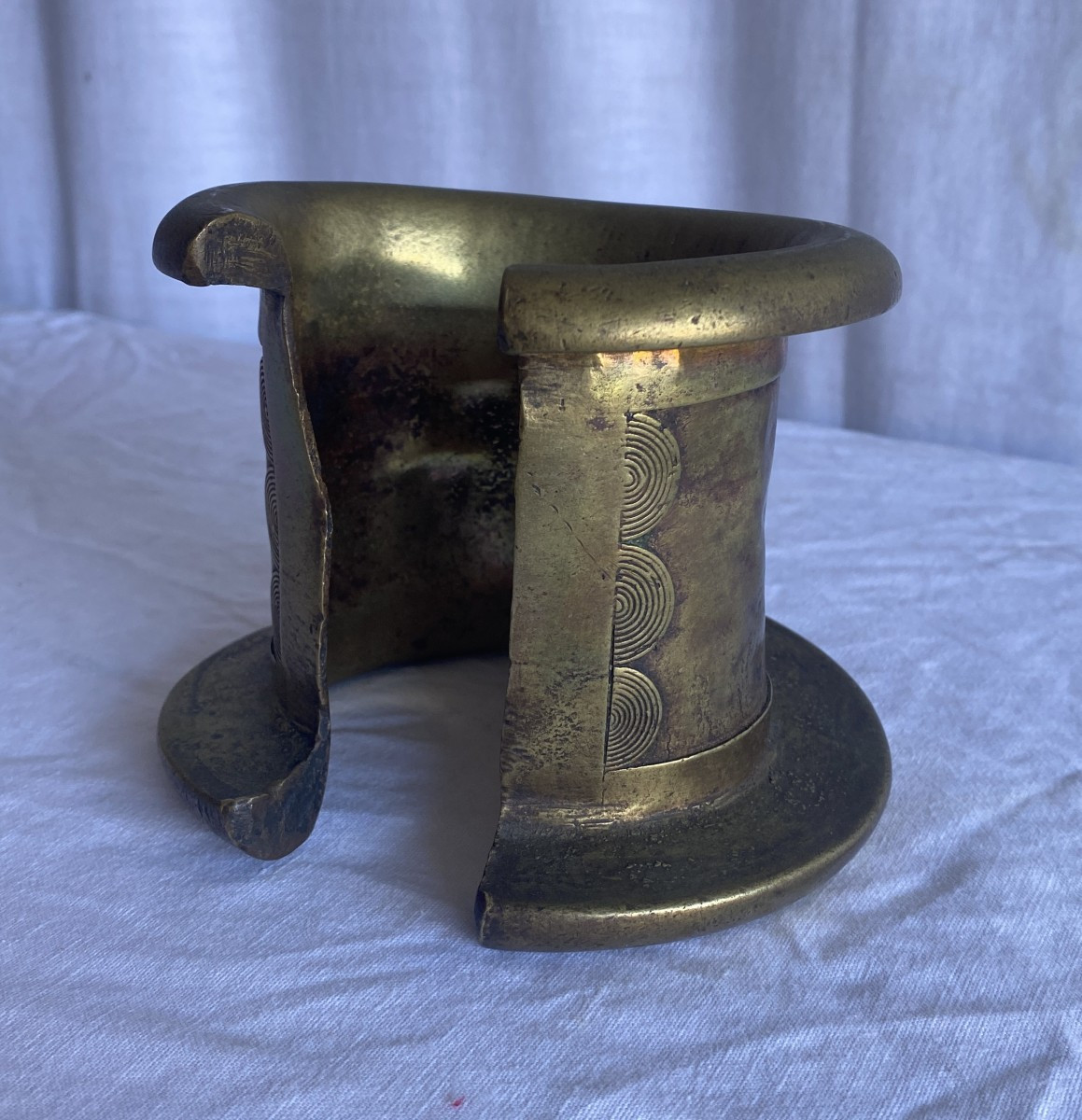 19th Century Senufo Bronze Restraint Bracelet