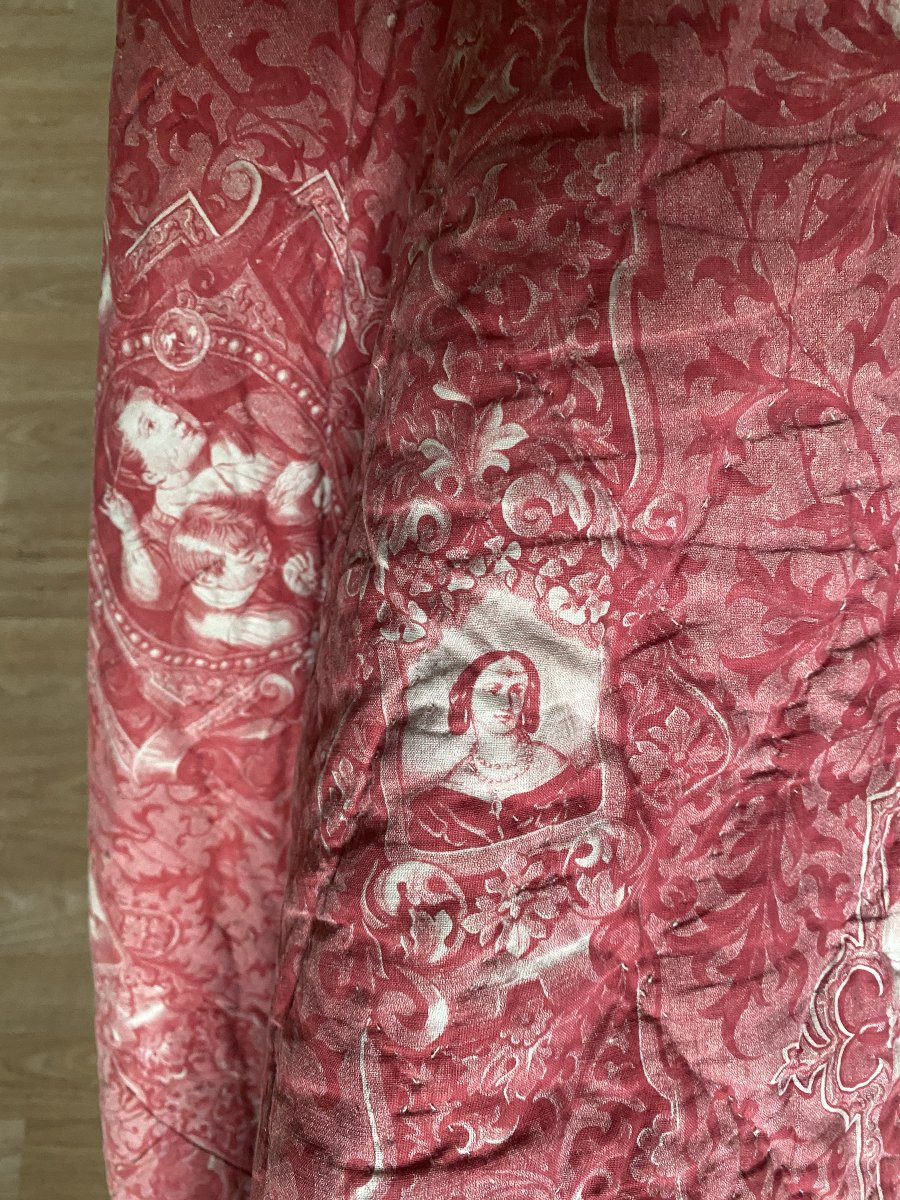 Dessus de lit, Courtepointe, Boutis, de Mulhouse en coton – XIXᵉ siècle-photo-3