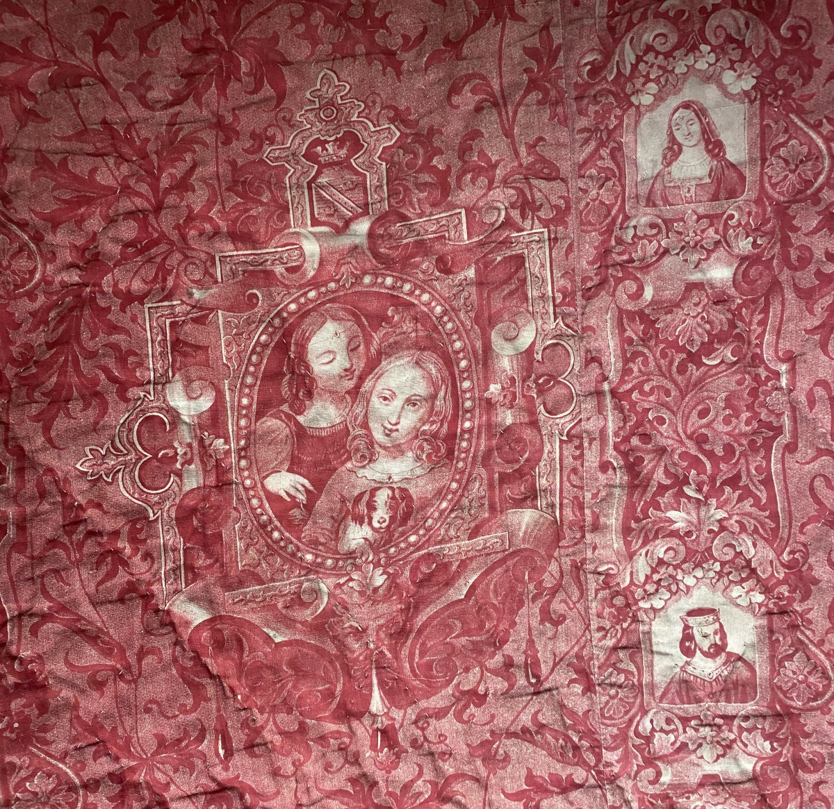 Dessus de lit, Courtepointe, Boutis, de Mulhouse en coton – XIXᵉ siècle