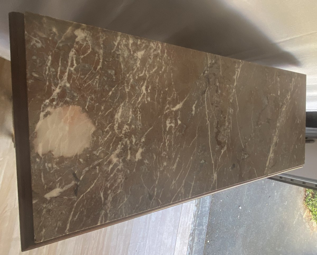 Bibliothèque grillagée de style Louis XVI en acajou XIX ème-photo-4