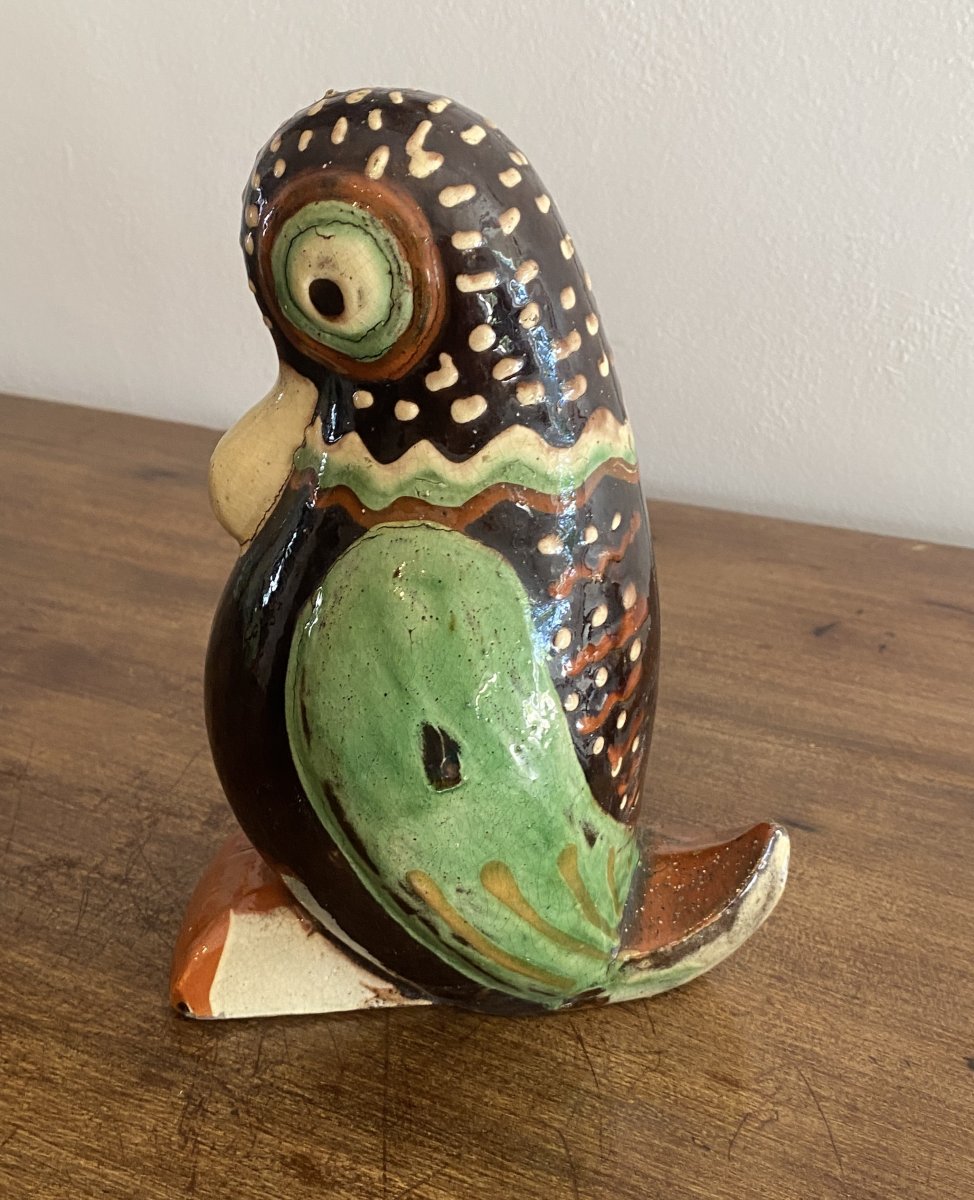 Primavera Art Déco Manufacture De Soufflenheim Polychrome Duck 20th Century-photo-3