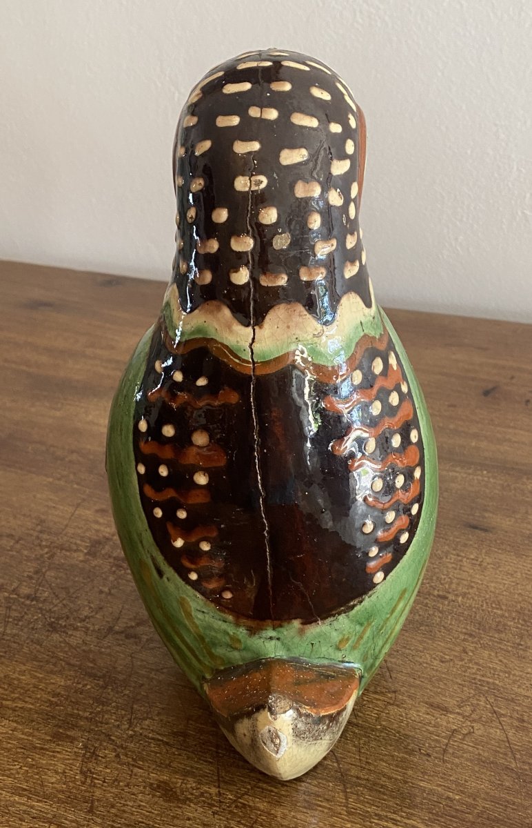 Primavera Art Déco Manufacture De Soufflenheim Polychrome Duck 20th Century-photo-1