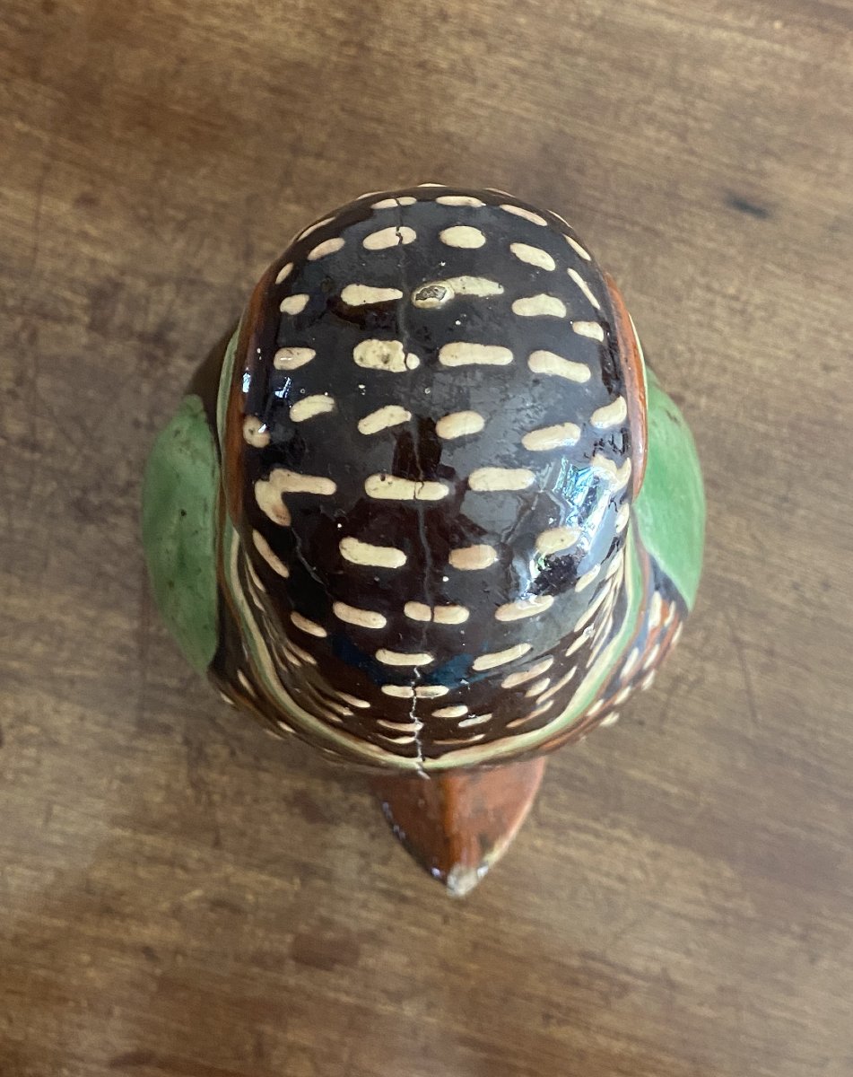 Primavera Art Déco Manufacture De Soufflenheim Polychrome Duck 20th Century-photo-2