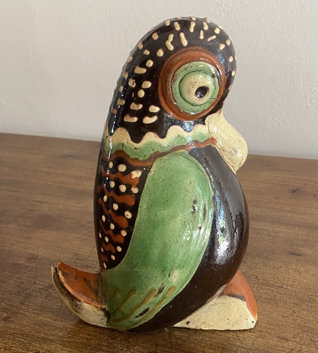 Primavera Art Déco Manufacture De Soufflenheim Polychrome Duck 20th Century