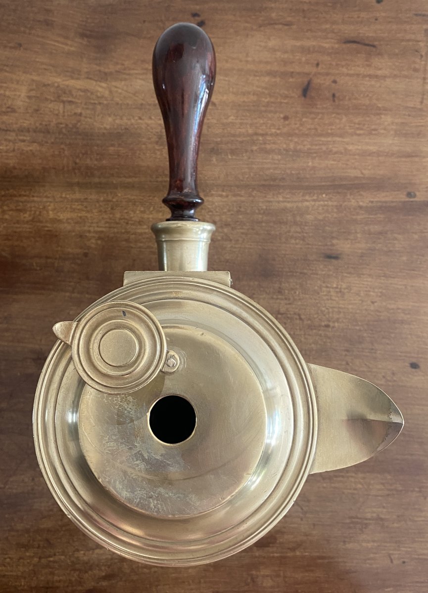 Christofle et les Chargeurs Réunis Chocolatière en bronze doré XIX ème-photo-1