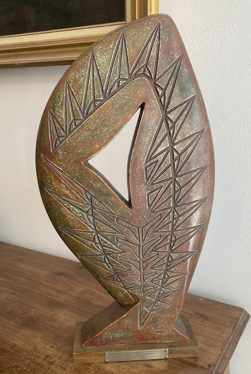 Fillon, Maxime Abstract Terracotta Sculpture Icare Prize Awarded To Admiral Paul Hebrard, 20th Century-photo-4