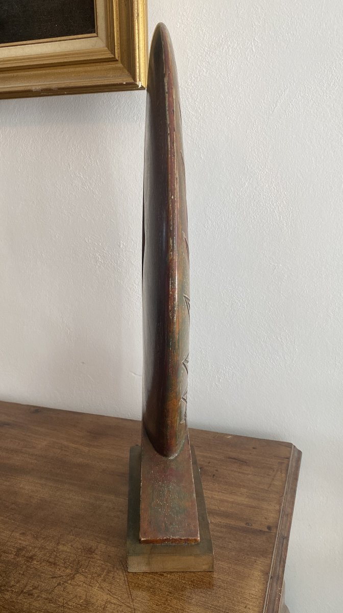 Fillon, Maxime Abstract Terracotta Sculpture Icare Prize Awarded To Admiral Paul Hebrard, 20th Century-photo-5