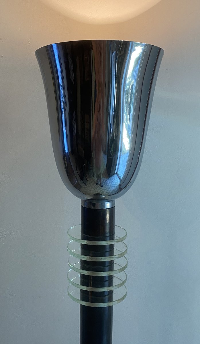Grand Lampadaire Diffuseur Art Déco XX ème-photo-3