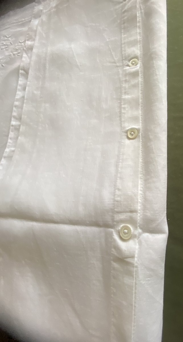 Pair Of Antique Linen Pillowcases – Late 19th Century-photo-3