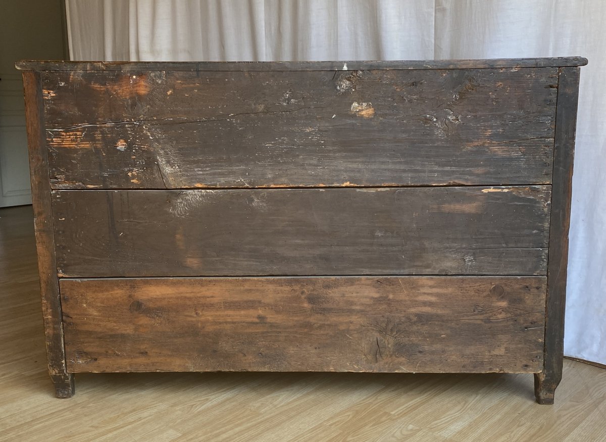 18th-century Louis XV-style Chest Of Drawers In Molded Oak-photo-5