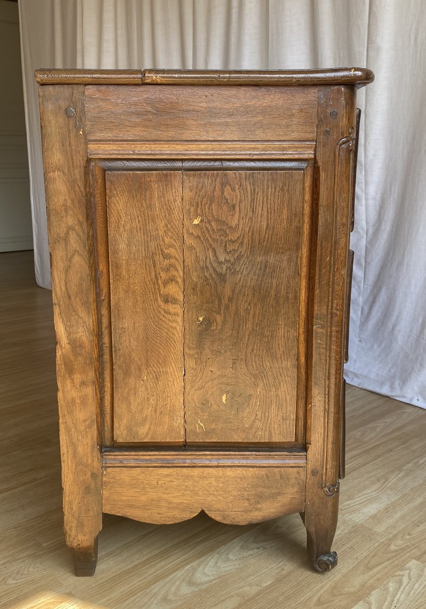 18th-century Louis XV-style Chest Of Drawers In Molded Oak-photo-6