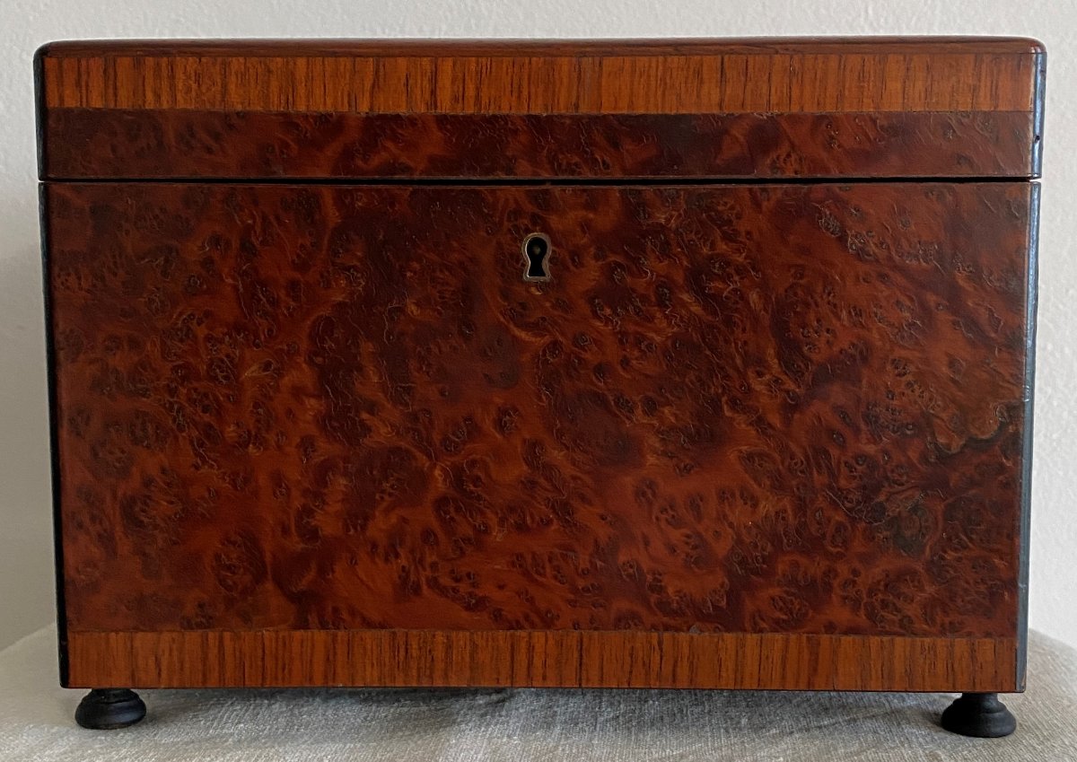 19th-century Marquetry Cigar Cabinet Or Box With 4 Shelves-photo-3